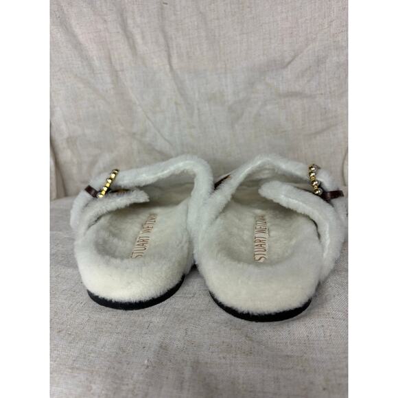 Stuart Weitzman Piper Chill Slide Sandals Cheetah Calf hair Fur Size 7.5 - Picture 7 of 10
